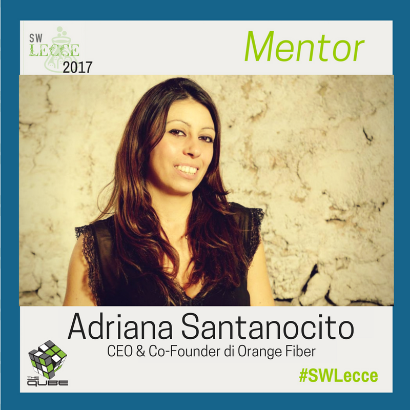 Fra i #mentor di #SWLecce <a href="/SantanocitoA/">Adriana Santanocito</a> di <a href="/OrangeFiber/">Orange Fiber</a> che porta #innovazione nella #moda 🍊
Info e 🎟 ticket ➡️ bit.ly/2pCxI2W