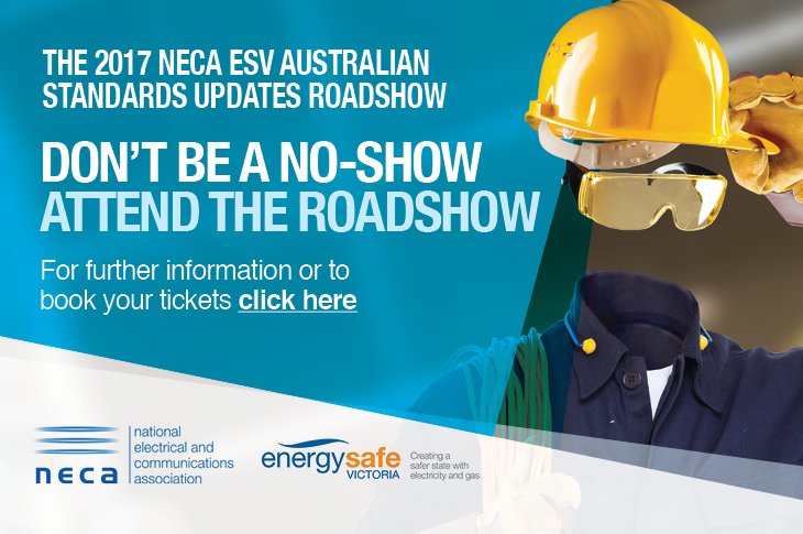 EnergySafeVic's tweet photo. The #WiringRules and other #AustralianStandards have been updated. More info: @NECA_Australia sessions - book now https://t.co/1KnSIIDzUg https://t.co/VQ7FpdDtC5