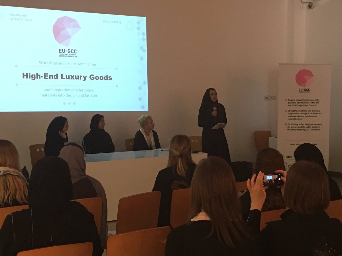 BergerLucie's tweet photo. @EUGCCTrade promoting cooperation between #European and Saudi/GCC #fashion industry #workmeetspassion https://t.co/6vK7C6fv0s