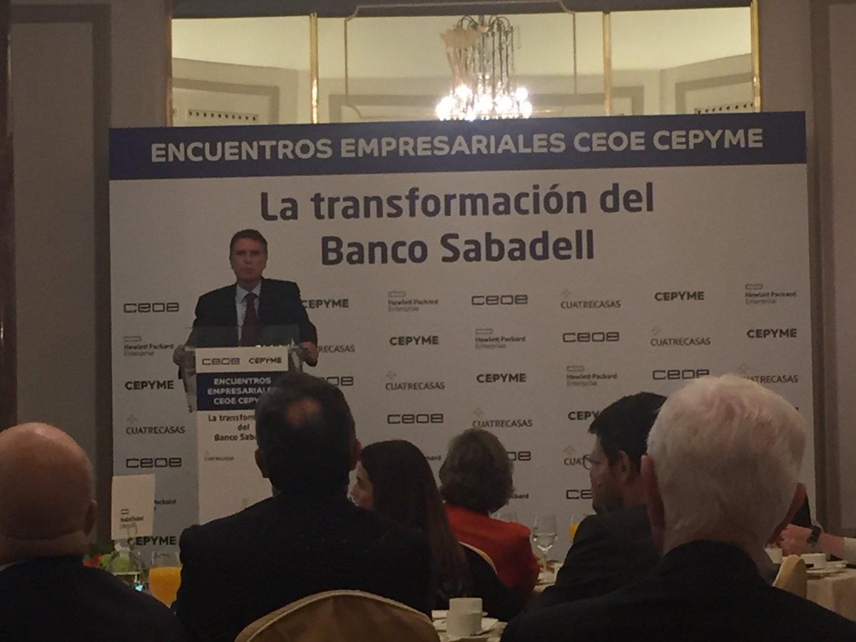 Encuentros Empresariales CEOE CEPYME: la transformación del Banco Sabadell <a href="/CEOE_ES/">CEOE</a> <a href="/cepyme_/">CEPYME</a>