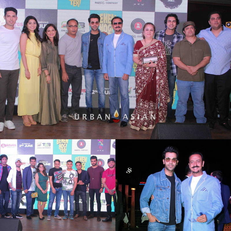 The cast of #BehenHogiTeri including #RajkummarRao, #GulshanGrover, #HerryTangri launched the song #TeraHokeRahoon from the film