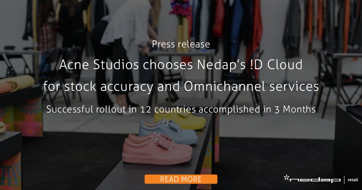 News alert: Acne Studios chooses Nedap’s !D Cloud #RFID #Software for global RFID roll-out. #retail #omnichannel hubs.ly/H07ss9q0