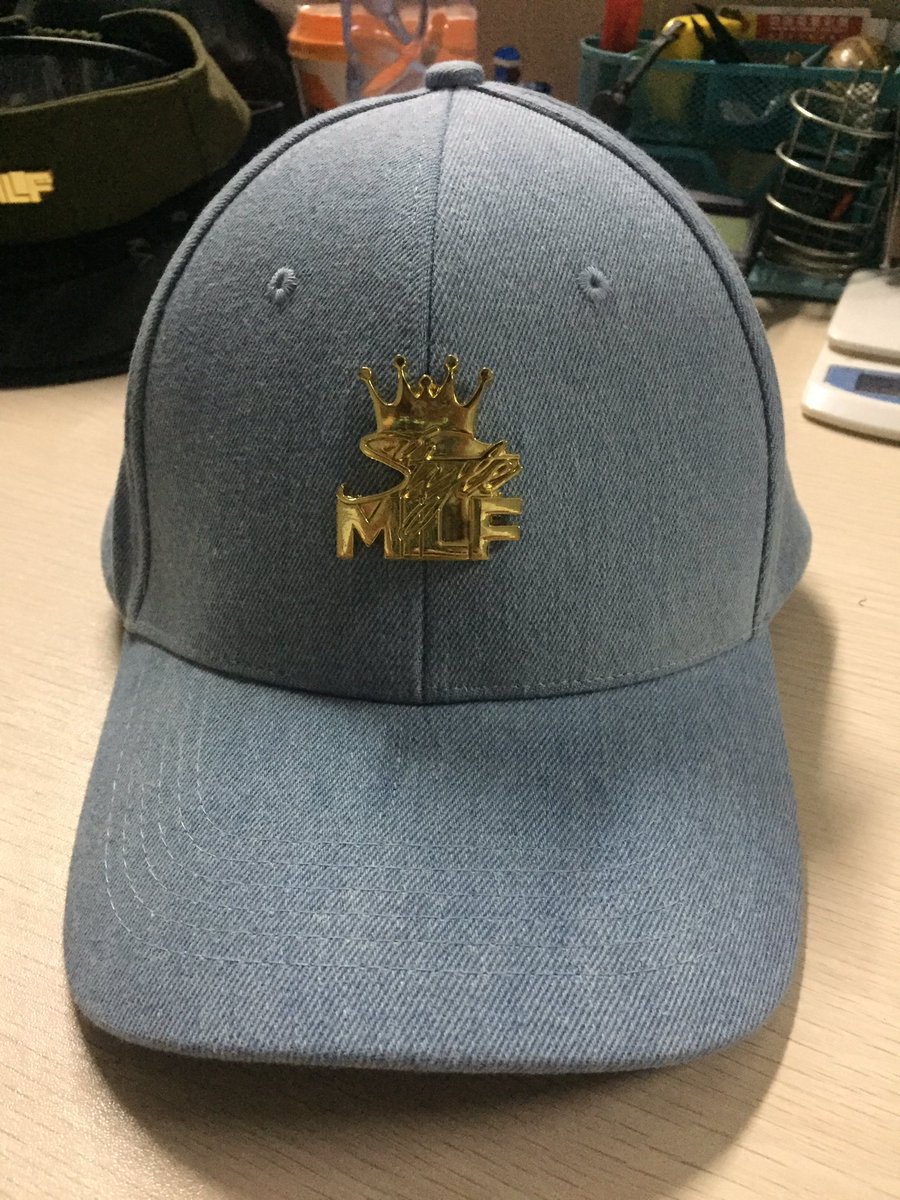 giftfabrics's tweet photo. Denim baseball cap hat with golden logos with high quality feature. But not sale. Thank you . https://t.co/6qq9iM54h6