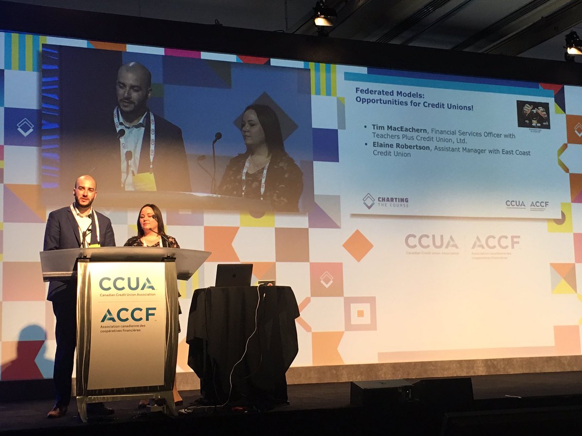 NermisaOmerovic's tweet photo. Elaine and Tim shares the impact of collaboration and opportunities for the credit union system. #CUNEXTGEN2017 #Chartingthecourse https://t.co/3UOUcxhVOU