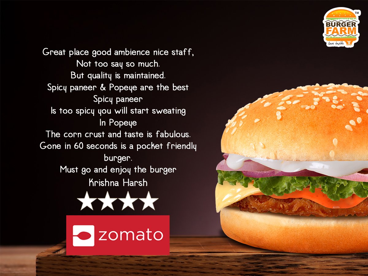 BFARMJAIPUR's tweet photo. Thank you for showering us with all the love! Hoping to serve you again very soon!!
#BurgerFarm #Jaipur #LoveInside #Zomato https://t.co/3J3QYNMrxK