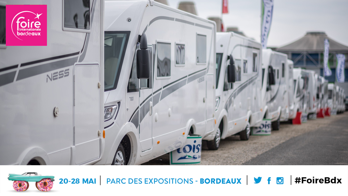 Foirebordeaux's tweet photo. Les partenaires idéaux de ceux qui aiment avaler les kms sur les routes à travers le monde. + de 300 modèles de camping-car sur la #FoireBdx https://t.co/c5BDyUVhi3