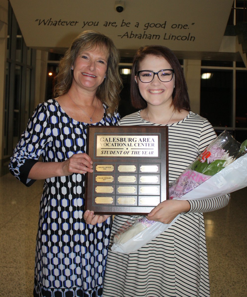 GAVC205's tweet photo. Congratulations to Chloe Stewart of Galesburg High School for receiving the GAVC Student of the Year award! https://t.co/xLWZCfdB8r