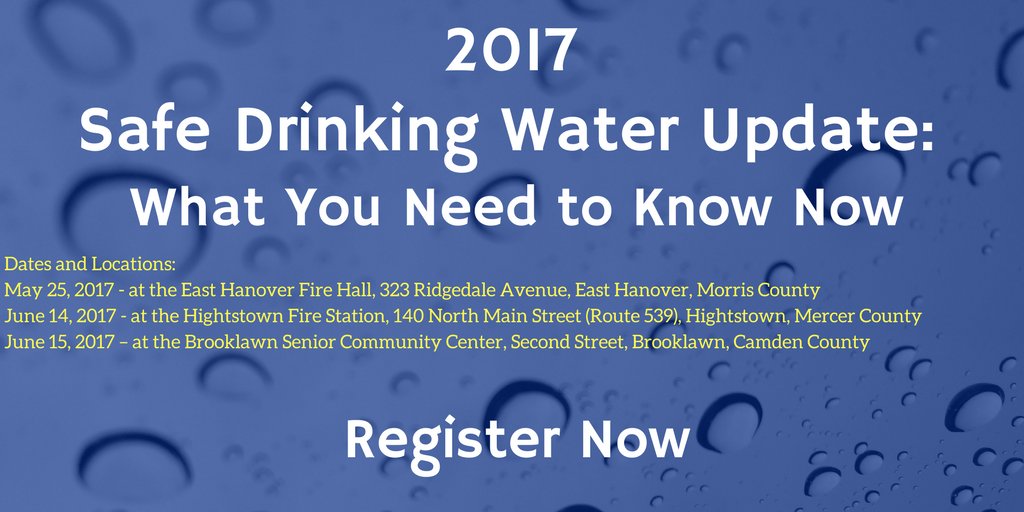 NJWATER's tweet image. #SDWA Update, Disinfection Alternatives, and #Sourcewater Protection Program. This and more available @NJWATER  conta.cc/2pvTS3n