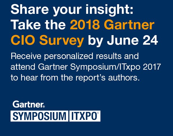 Gartner on Twitter "Gartner 2018 CIO Survey is now open. What do you