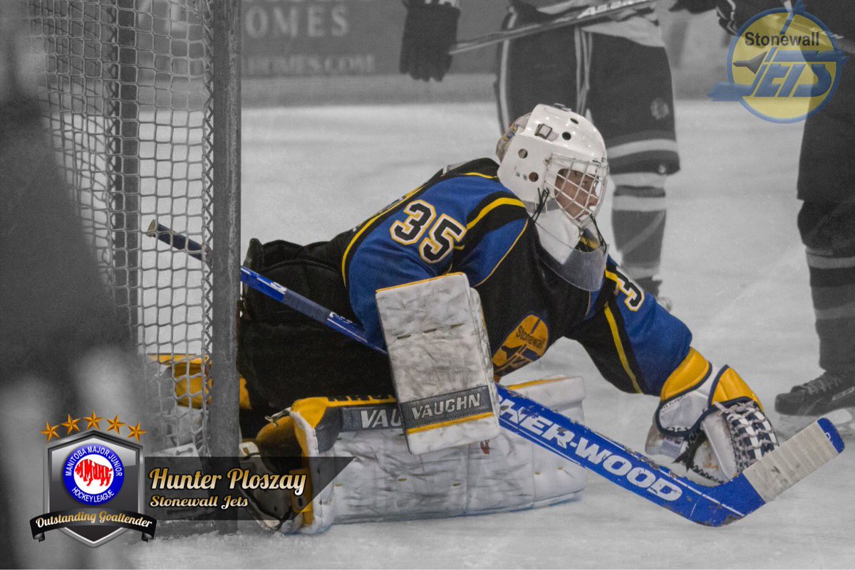 1812photography's tweet photo. @StonewallJets @HunterPloszay @mmjhl @staylorsports #MMJHL #2017 #Outstanding #Goaltender #HockeyCard https://t.co/F9dJhKlVB6