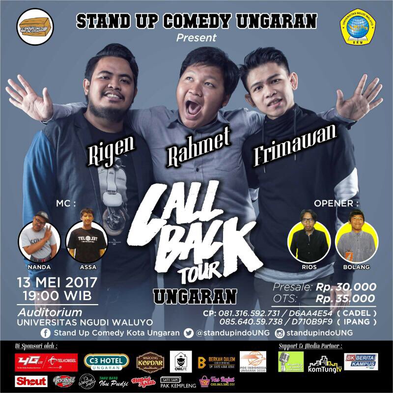 Besok kami ber-3 akan ke 3 kota selama 3 hari. Dimulai dari Kudus, Semarang, Ungaran.
See you 😊