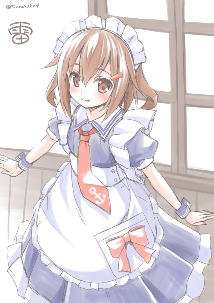 メイドの日ということですので、以前描いたのをアップです♪ #メイドの日 