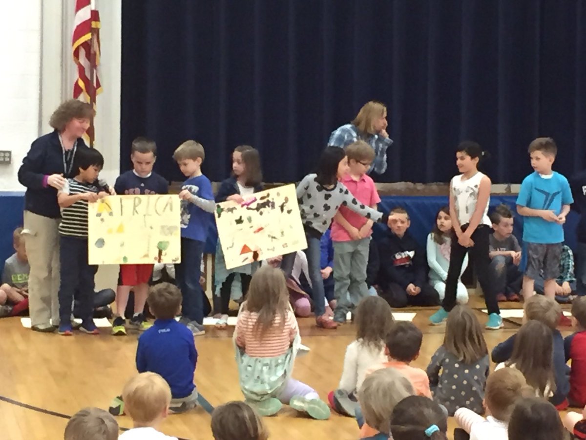 BukerSchool's tweet photo. Thank you to our 2nd grade Ss for leading today's school meeting. We learned a lot of new facts about the 7 continents. #bukercommunity https://t.co/OpvHPkmGPg