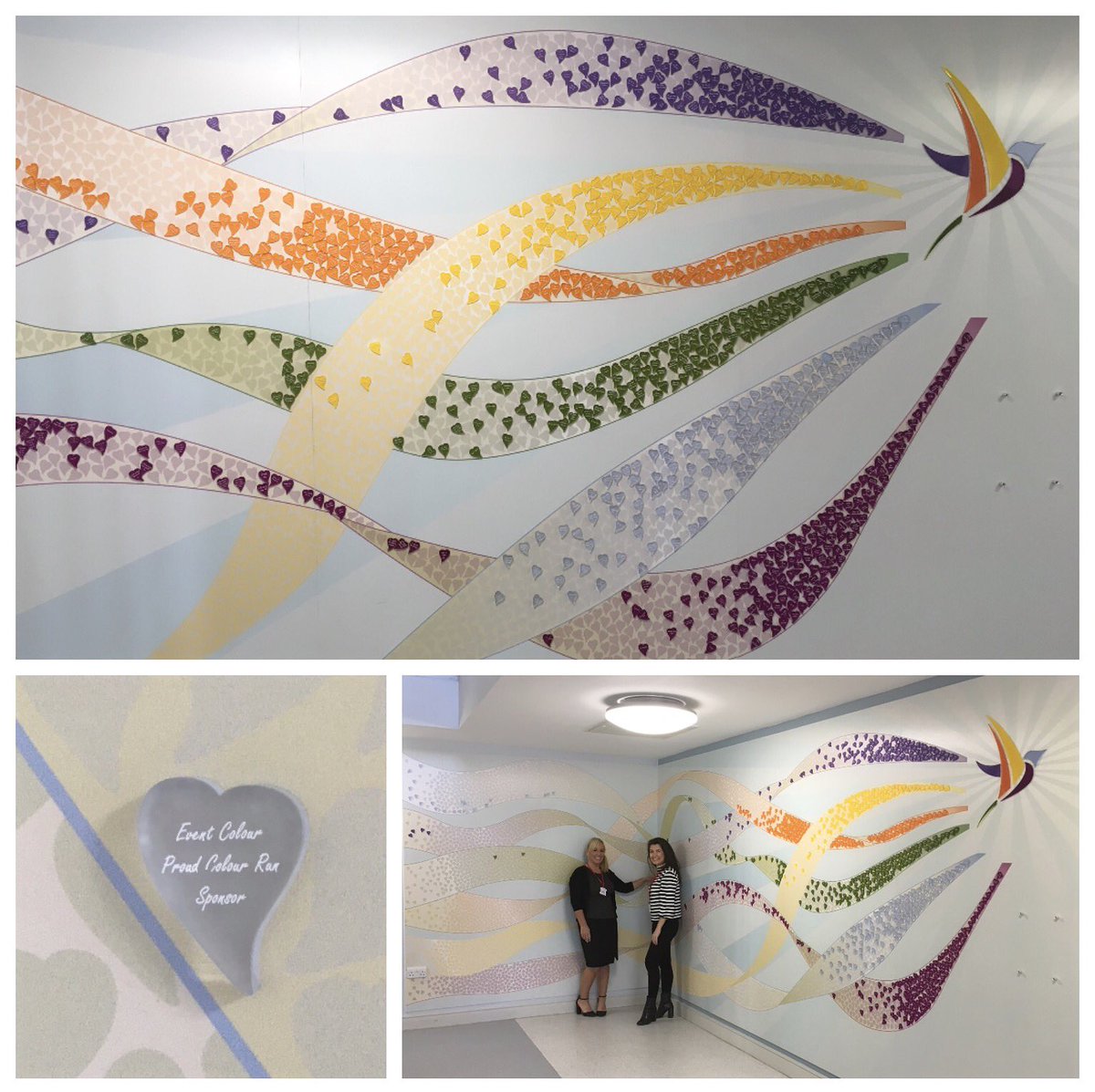 EventColour's tweet image. We have proudly donated our throwing powder to @BuryHospice's colour run! What a lovely morning placing our heart on their memory wall 💛