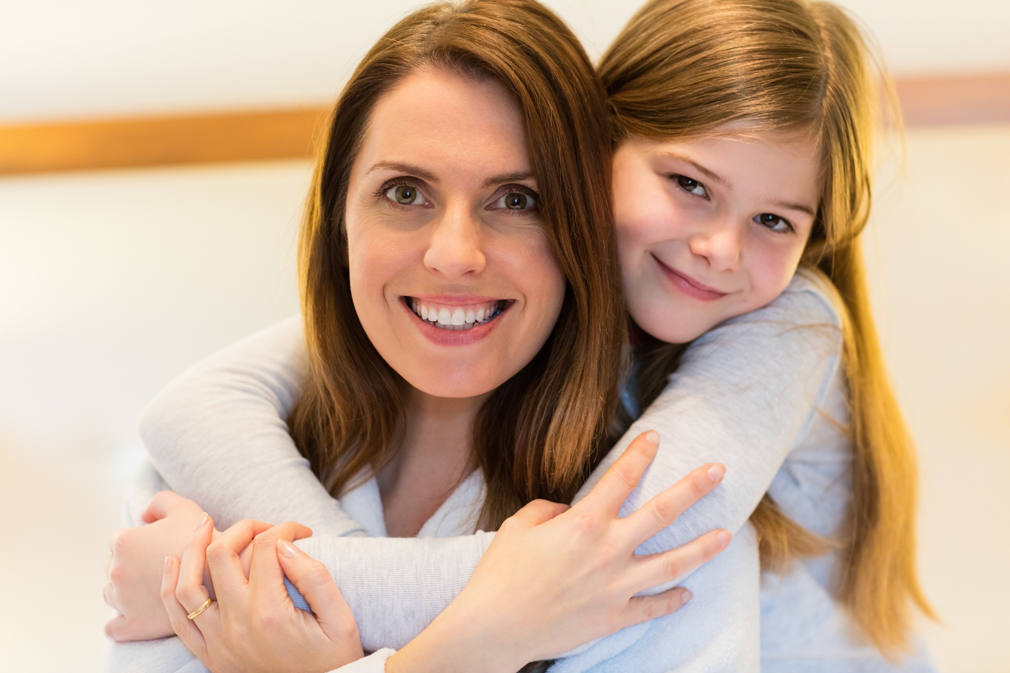 Moms teaching daughter