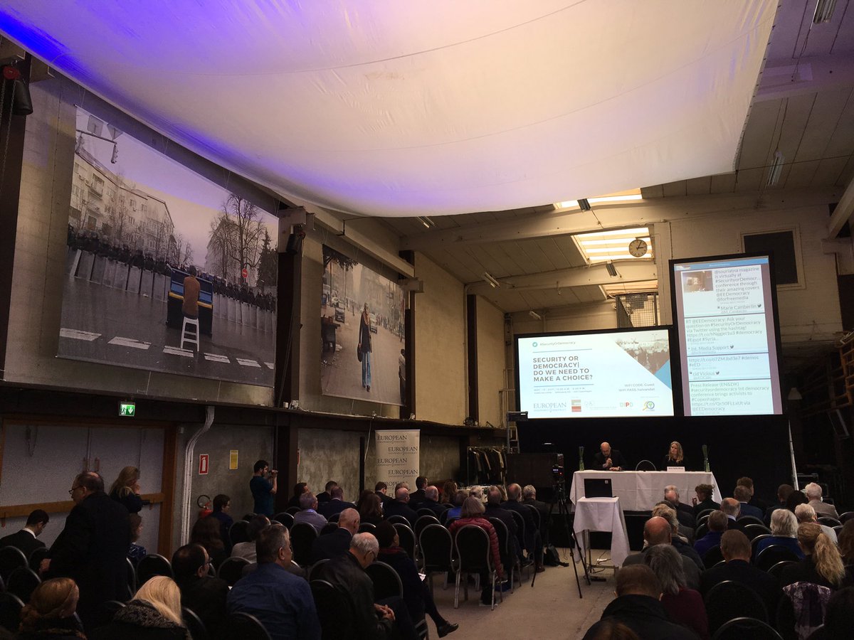 IMSforfreemedia's tweet photo. "In too many places democracy is in recession" says @EEDemocracy Executive Director @j_pomianowski at #SecurityOrDemocracy conference in Cph https://t.co/igSLMjxec7