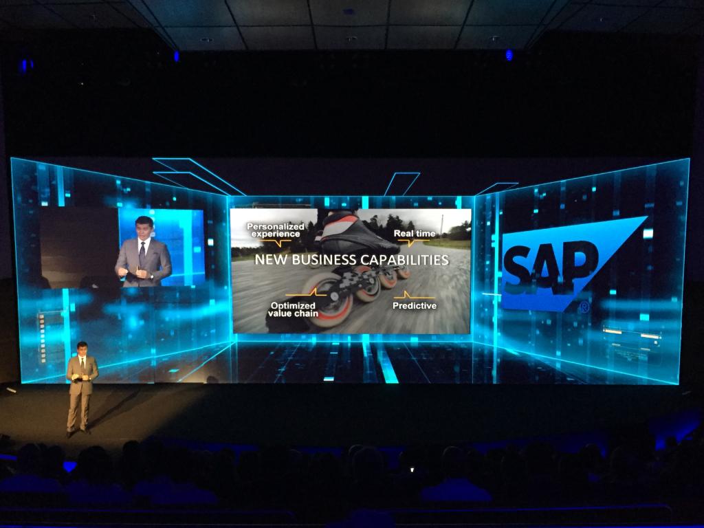 AntoniaSAshton's tweet photo. Steve Tzikakis, SAP President EMEA South, sets the innovation scene for the audience @sapforum @SAPPortugal #sapvision #sapgrowthdrivers https://t.co/KKEsCphQYS