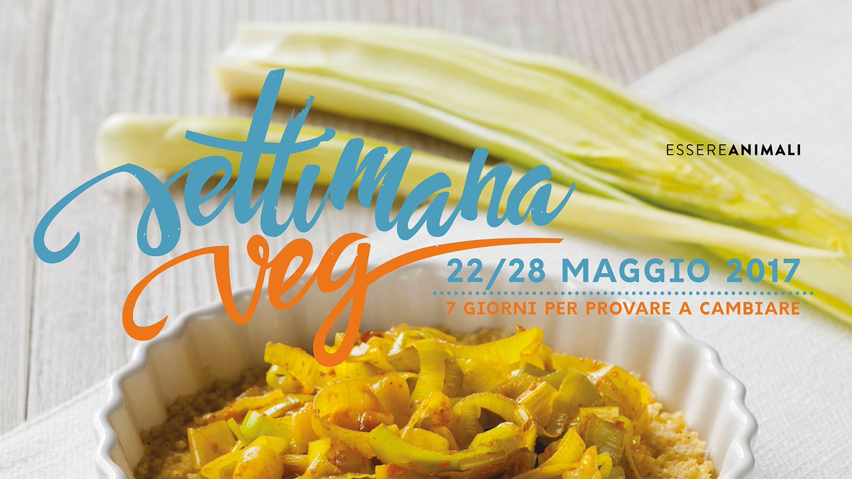 Torna la #SettimanaVeg! Dal 22 al 28 maggio prova anche tu questa sfida a mangiare 100% vegetale
👉 settimanaveg.it