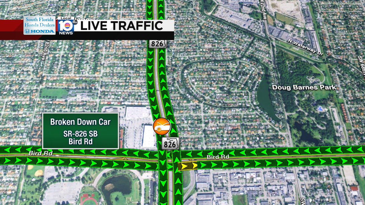 Broken Down Car on SR-826 SB at Bird Rd #traffic https://t.co/Y8wWcplNDd