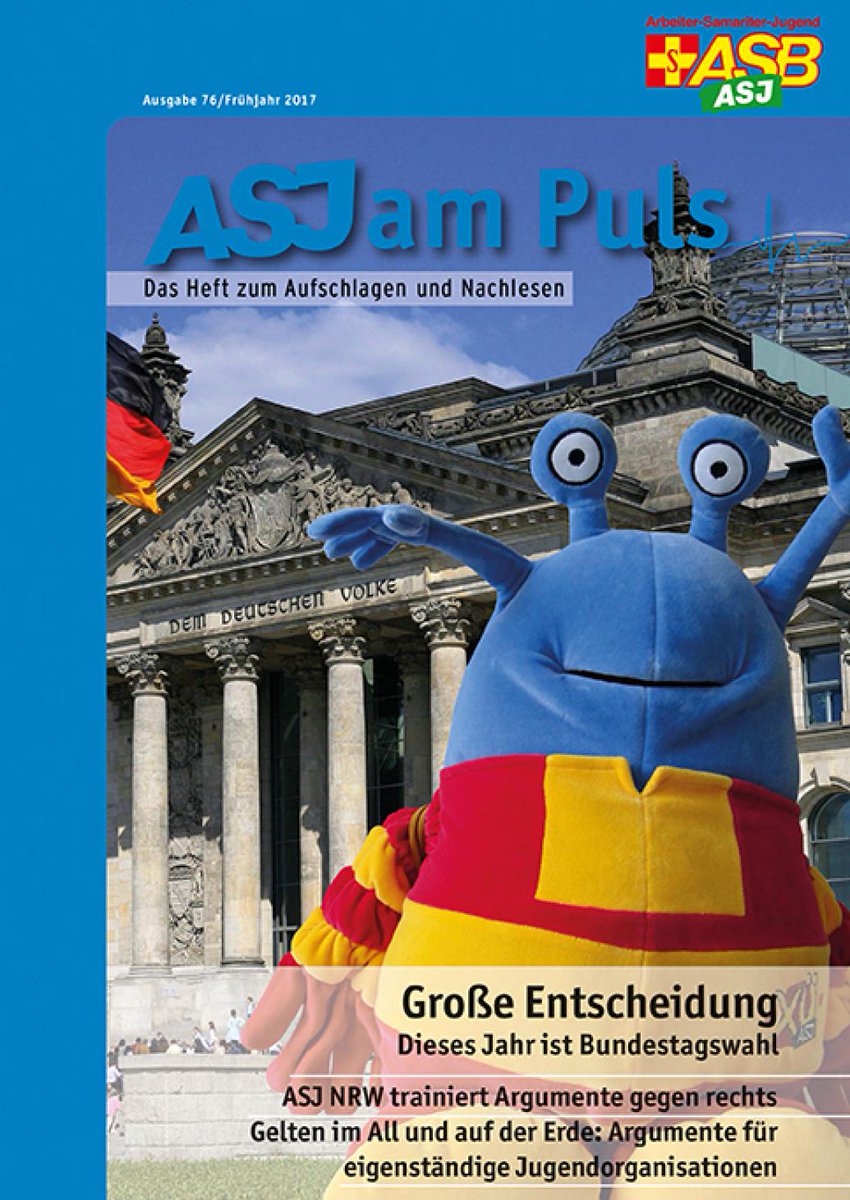 ASJ_Pforzheim's tweet photo. #ASJ am Puls 1-2017 ist erschienen
Dieses Mal mit Infos zur Bundestagswahl.
Hier könnt ihr das ganze Heft lesen >> https://t.co/Er1ozTOmJZ https://t.co/eoC8pwu7VW
