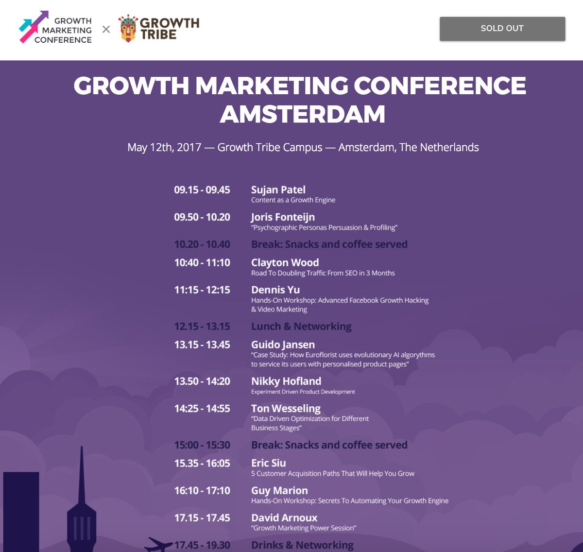Friday we organize the 1st Growth Marketing Conference in NL! A unique list of speakers with true growth practitioners! #growthmarketingconf