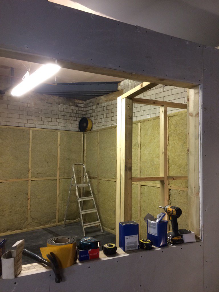 Control room 1 walls up now for the roof @purpleunivrse @Purpleunitalent <a href="/stretin2music/">Stret</a>