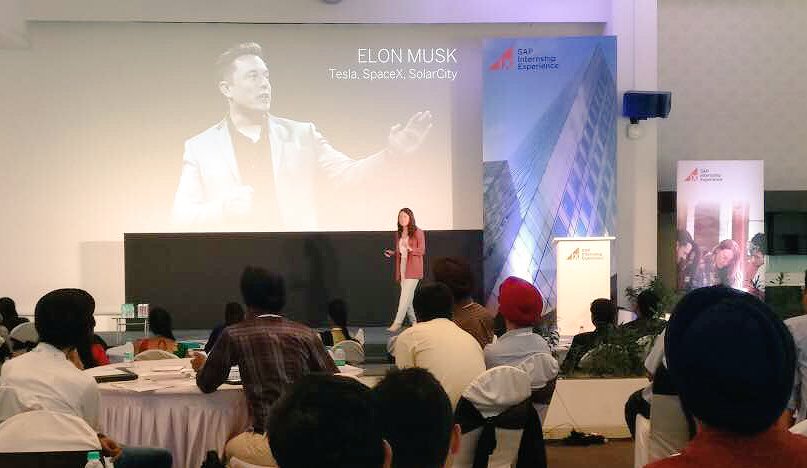 stephchi123's tweet photo. Channeling my inner Elon Musk for today's @SAPiXp Summit! Thanks for having me at @saplabsindia #myiXpstory https://t.co/tPFyDeqROF