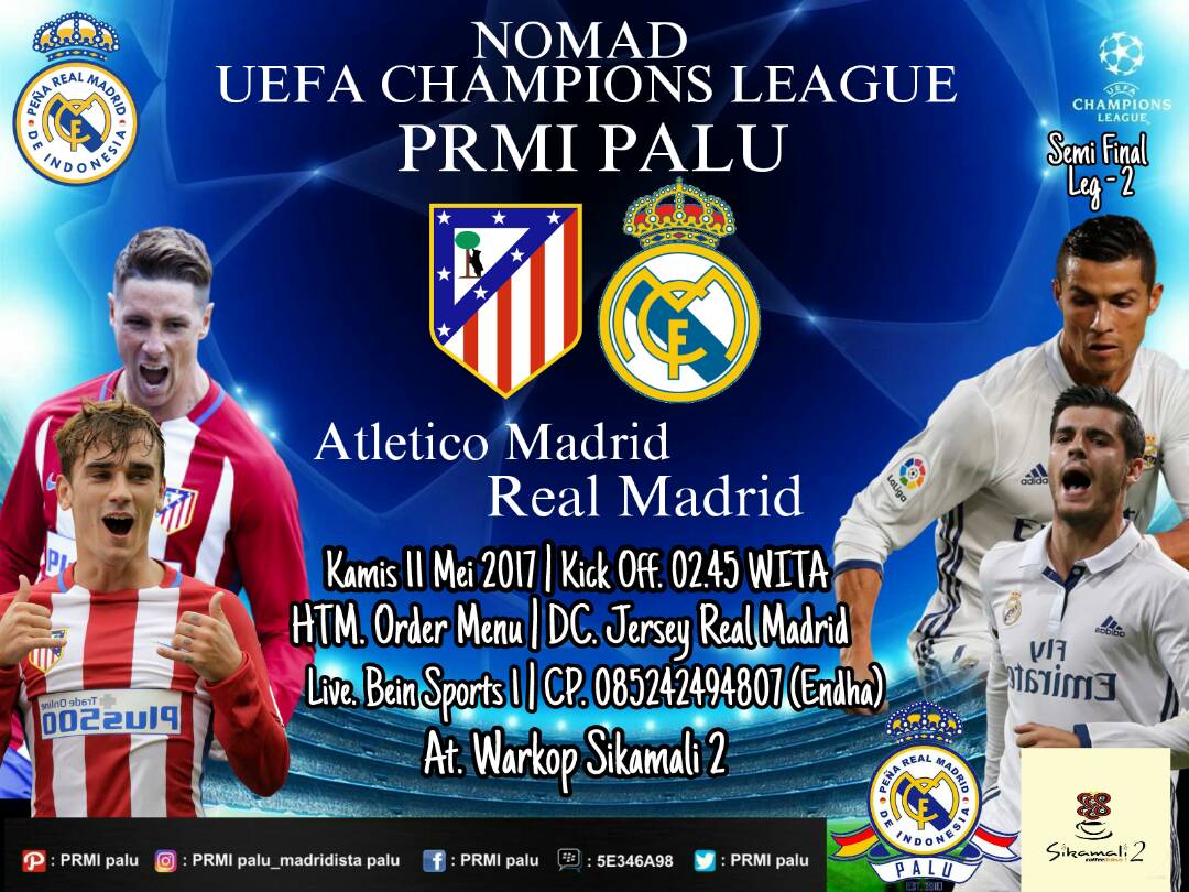 Nomad UCL semi final leg 2 At sikamali 2 open gate: 24.00 #HalaMadrid #vamosPRMI