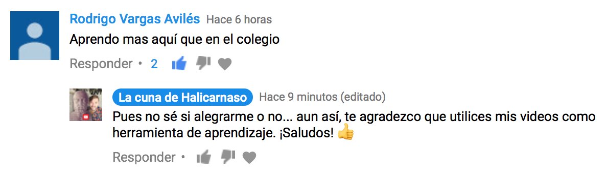 cunahalicarnaso's tweet photo. ¿Qué conclusión se puede sacar de este comentario en mi canal de YouTube?... es un poco triste y se puede reflexionar mucho sobre ello. https://t.co/LPo1oZUrE6
