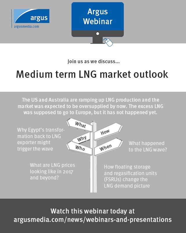 ArgusMedia's tweet photo. What happened to the #LNG wave? Listen to our webinar looking ahead at the medium term LNG market to find out! https://t.co/o4717bG64Q https://t.co/OnxQdDgp7z