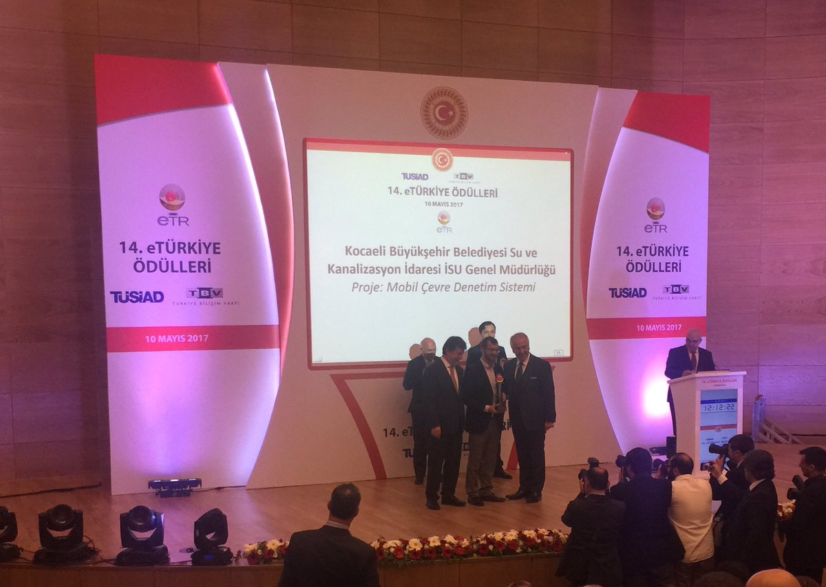 "Büyük Ölçekli Belediye" kategorisinde ödüle hak kazanan kurum Kocaeli BŞB Su ve Kanalizasyon İdaresi Gn. Md. - Mobil Çevre Denetim Sistemi