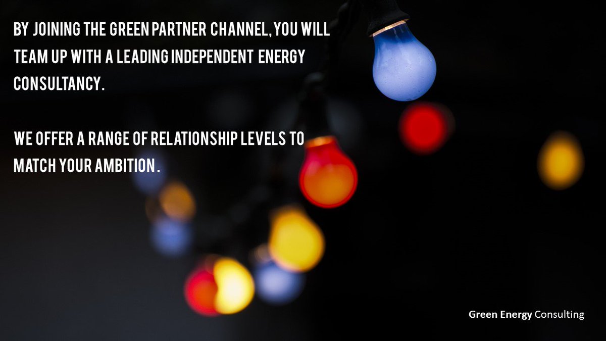 We are still recruiting partners &amp; offer a range of relationship levels, contact us today for more information. #itsgoodtobegreen