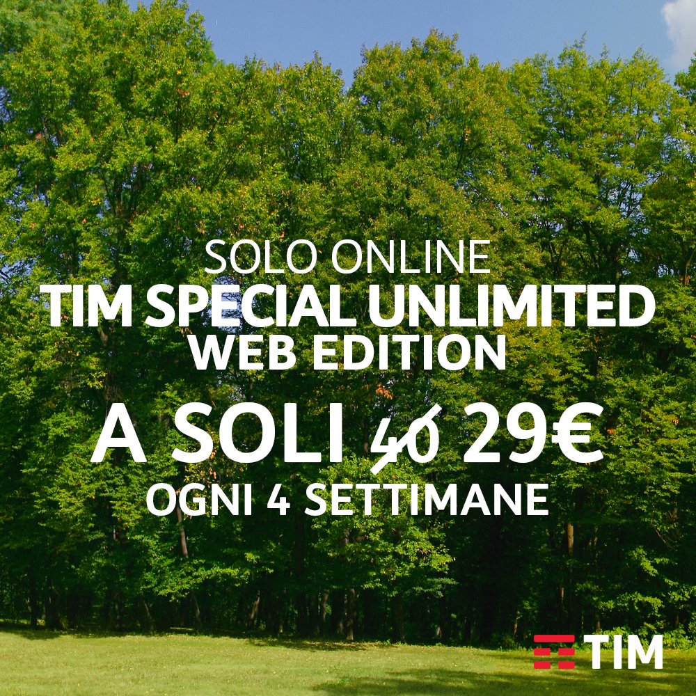 TIM_Official's tweet photo. #FestaDellaMamma? TIM festeggia con promo per tutti, come #TIMSpecial Unlimited Web Edition a un prezzo eccezionale! https://t.co/ILCVqieHrc https://t.co/65fK60QNUe