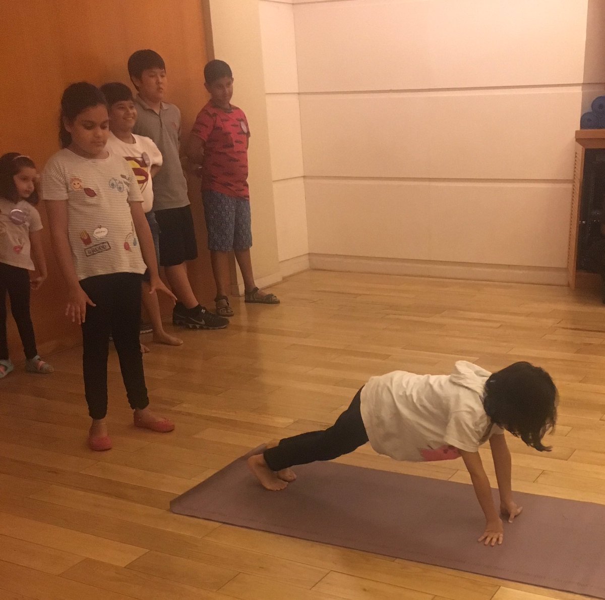 HyattRegencyPNQ's tweet photo. Day 3 #CampAtRegency turns into #wellness #camp today with a #yoga session https://t.co/mP9RW48thl