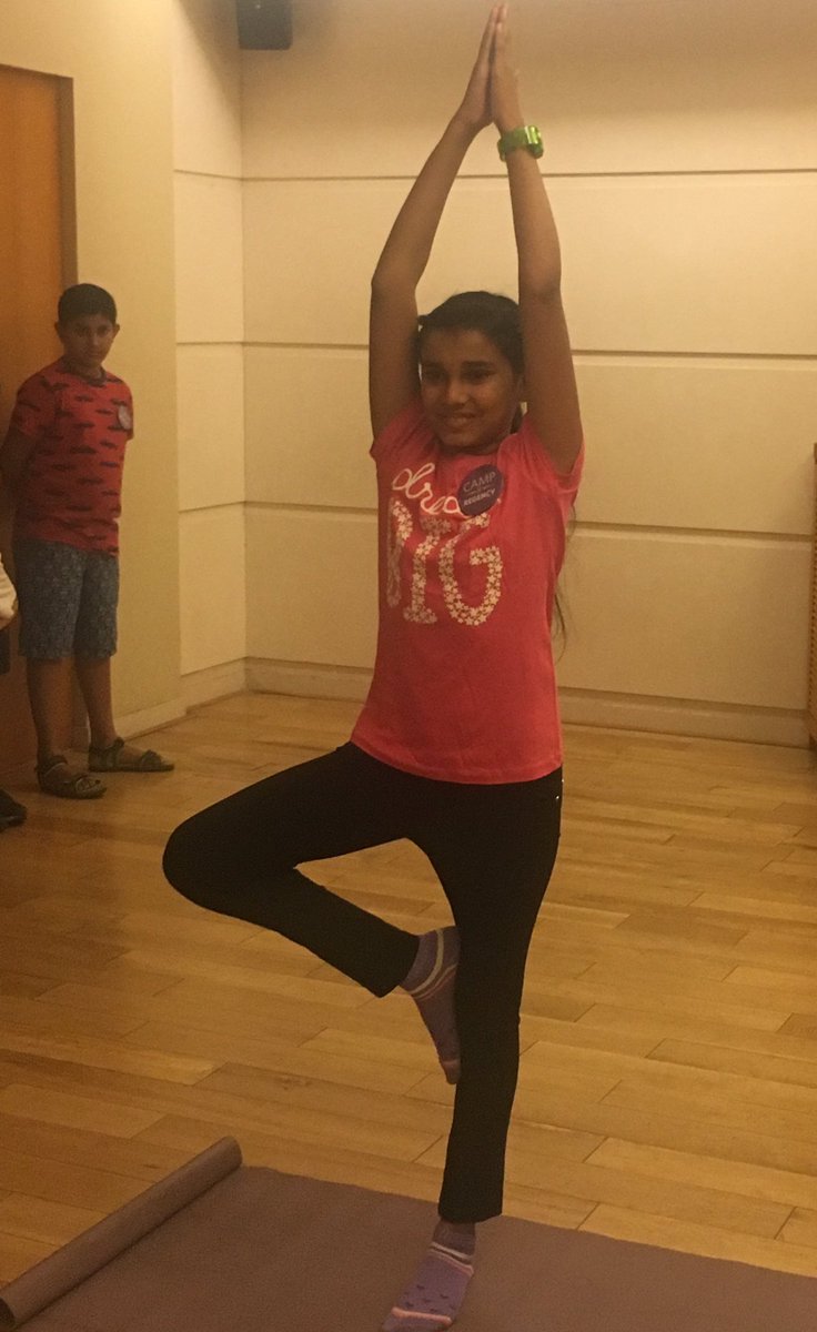 HyattRegencyPNQ's tweet photo. Day 3 #CampAtRegency turns into #wellness #camp today with a #yoga session https://t.co/mP9RW48thl