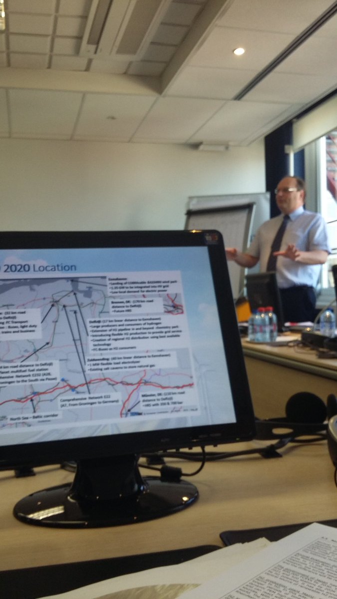H2Euro's tweet photo. EHA chairman Ian Williamson presents TSO2020 #Synergycall concept at INEA prep meeting #Benelux offices in Brussels https://t.co/rgA9eNEMeo