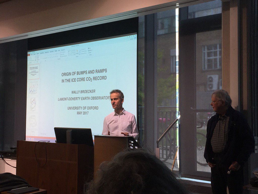 OxUniEarthSci's tweet image. Gideon Henderson introduces @Columbia @LamontEarth Professor Wally Broecker #climaterecord #icecores