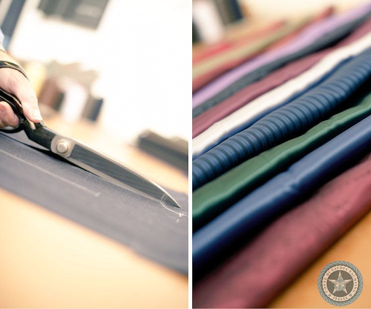 We have 120 fabrics plus a vast selection of linings in vibrant colours, whether it is twill, satin or a changeant, plain, stripe or pattern