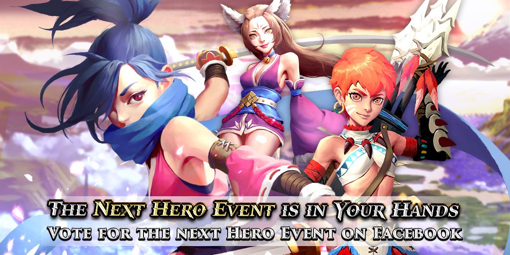 HoSkyrealm's tweet photo. Who will rule the next #HeroEvent? Cast your vote on Facebook now! https://t.co/vGwVc6hPac #HoSkyrealm https://t.co/ihgwkMfqDq