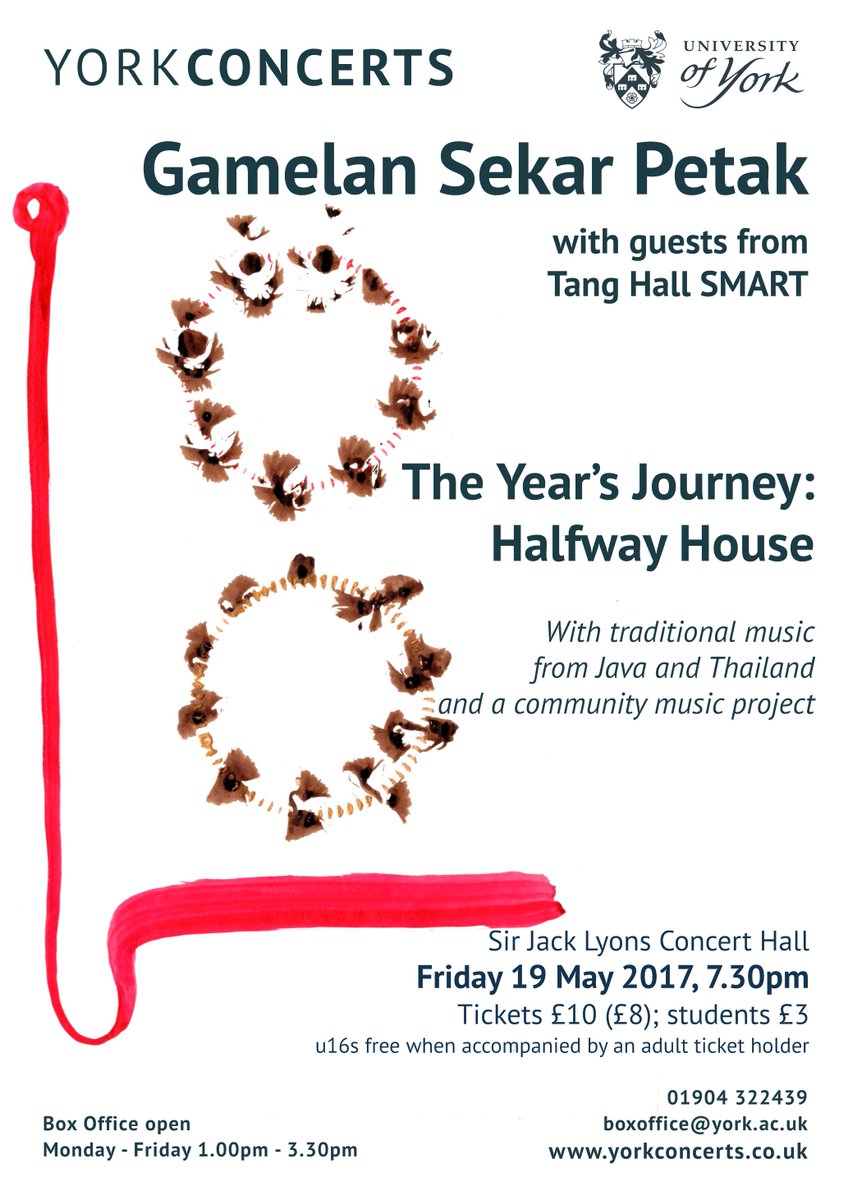 <a href="/GamelanSP/">Gamelan Sekar Petak</a> <a href="/UoYConcerts/">YorkConcerts</a> The Year's Journey in Jack Lyons Concert Hall May 19, 7:30pm with @TangHallSMART