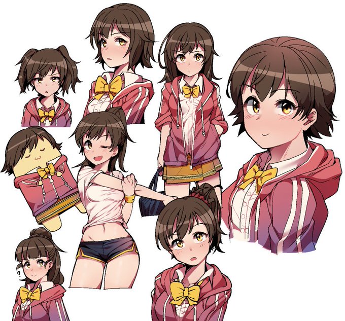 #同じキャラで初めて描いたのと最後に描いたのを比較
未央ちゃんごめん(';ω;`) 