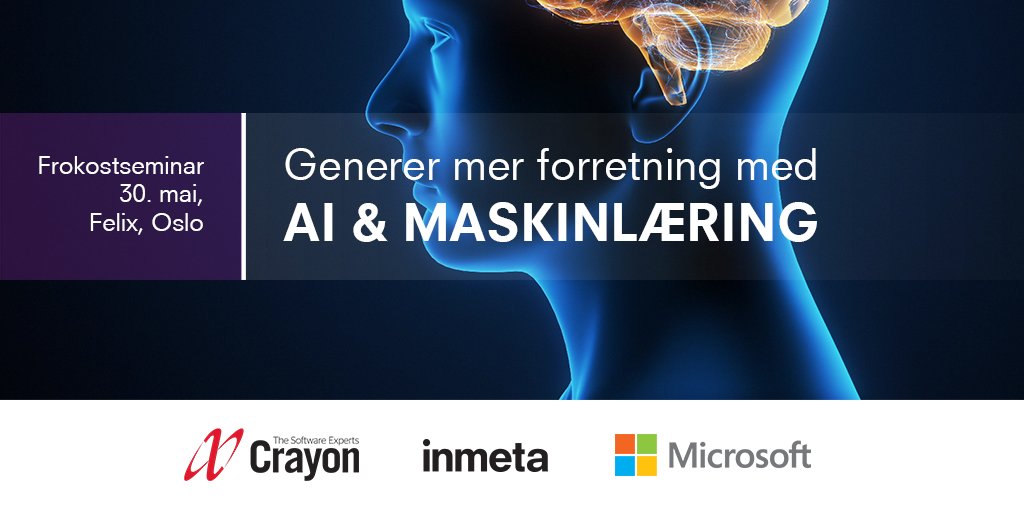 Hør hvordan @DNVGL og Tradesolution jobber med #AI &amp; #maskinlæring. Frokostseminar på Felix i Oslo den 30.mai..goo.gl/tPgO1K