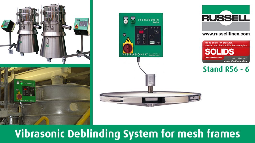 See a live demonstration of the innovative ultrasonic deblinding system for #MeshScreens. Visit us at @SOLIDS_Dortmund, stand R56-6.