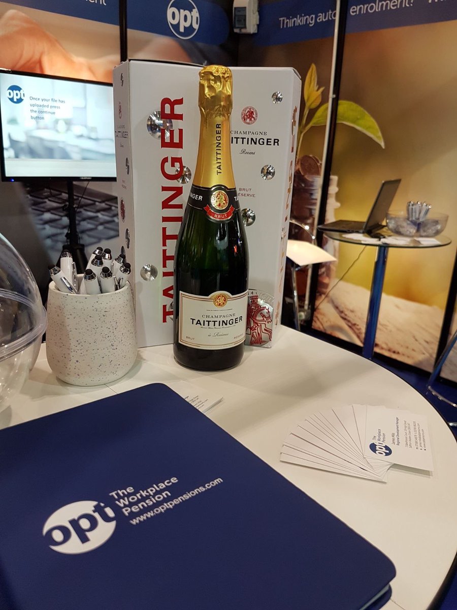OPTESSLTD's tweet photo. Come and find us @Accountex at stand 531 and be in with a chance of winning a bottle of champagne! #optpensions #ae #pensions #accountex https://t.co/JICxaL6bqm