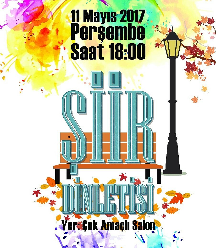 11 Mayıs Günü ELS Centers'ın düzenlemiş olduğu Şiir Dinletisine herkesi bekliyoruz.
#TEDÜ'deVar! #TEDÜ #TEDU #TEDUniversity #TEDÜniversitesi