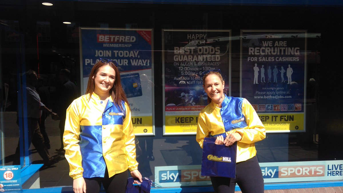 Beth and Gemma stage an attack on Betfred.. <a href="/WillHillArea26/">Area 26</a> <a href="/willhillpeople/">William Hill People</a> <a href="/sea_pigeon/">Steven White</a> <a href="/gharropwh/">Gareth Harrop</a>