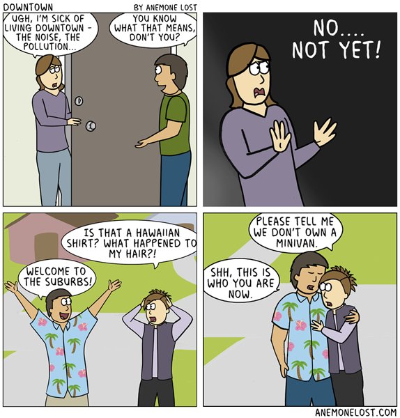 Time to move? #comics #webcomics #suburbs #downtown