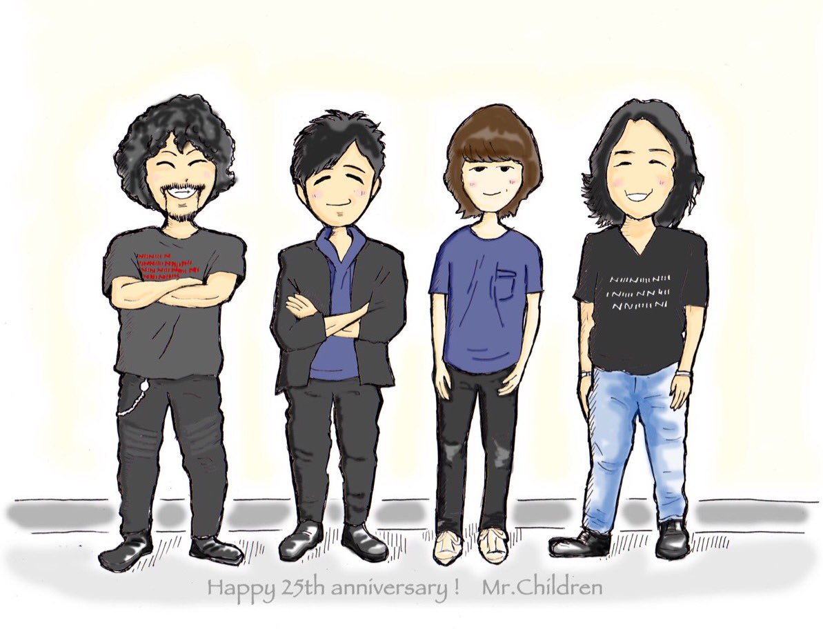 みろ Twitterren Happy 25th Anniversary Mr Children ミスチルの話をしてたら聴きたくなり 聴いてたら描きたくなりました これからも歌い続けて欲しい ミスチル25周年おめでとう Mrchildren ミスチル T Co Gtmo6srful