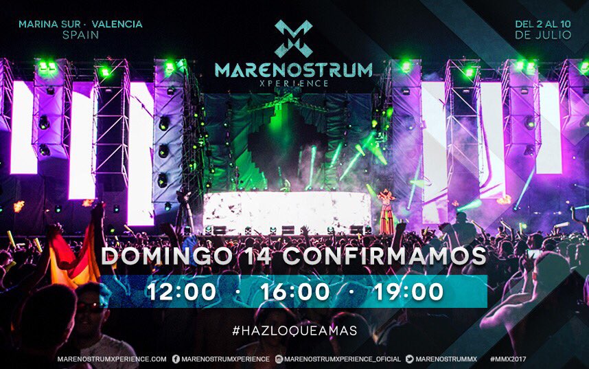 MarenostruMMX's tweet photo. DOMINGO 14 DE MAYO siguen las CONFIRMACIONES en #MMX

¿Quién os gustaría ver en #MARENOSTRUM?

#MMXCONFIRMA #MARINASUR #VALENCIA #CV https://t.co/H7YSlIlWhA