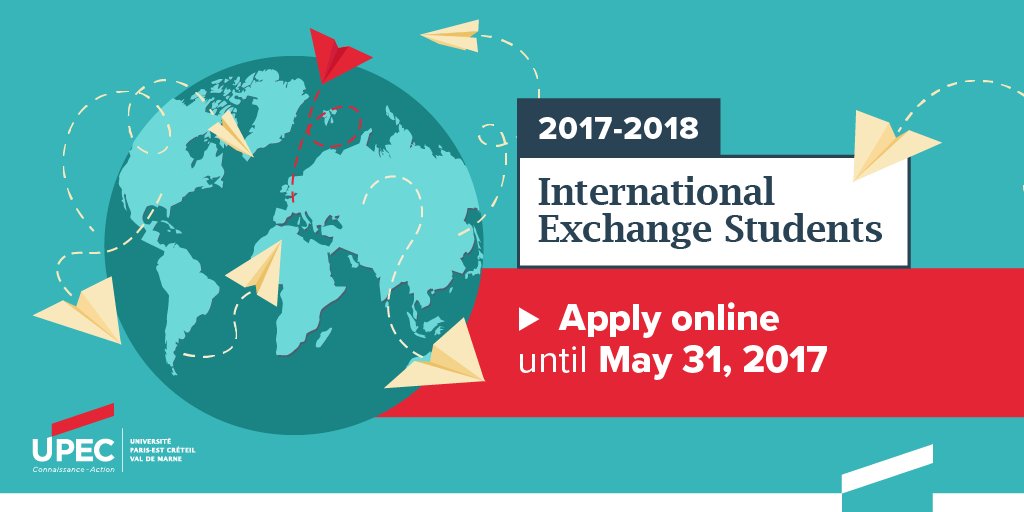 UPECactus's tweet photo. #exchangeprograms Come and study at #UPEC ! Apply until May 31st ! https://t.co/exDveey6lK #erasmus #micefa https://t.co/8EeA7Zqta1